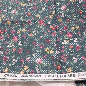 Concord House Flower Showers Fabric 2 Yards x 44"‎ Wide Floral Polka Dot